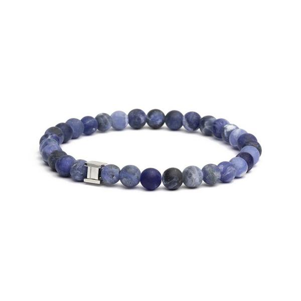 Armband mit 6 mm mattblauem Sodalith-Stein - Mat Blue 6mm